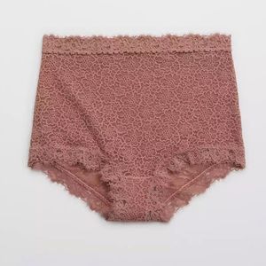 Aerie Eyelash Lace High Waisted Boybrief Underwear